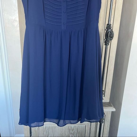 City Chic Navy Pleated Front Dress NEW Plus Size 16 - Picture 5 of 14